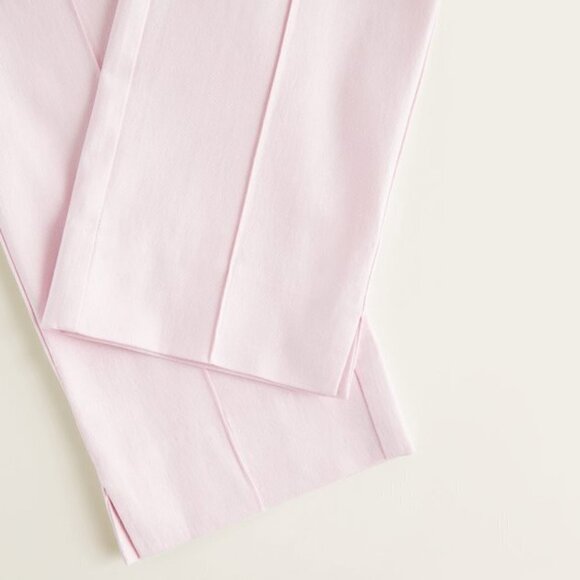 NWT Mango pink linen cotton blend darted trouser pants, 6 - Picture 7 of 12